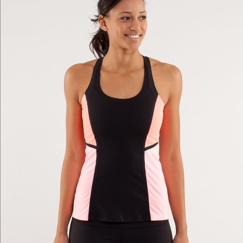 Lululemon Cool Racerback Surf Bonded Black Coral